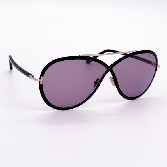 NEW TOM FORD RICKIE TF1007 01Y WOMEN SUNGLASSES TOM FORD FT1007/S BLACK EYEWEAR - Picture 4 of 11